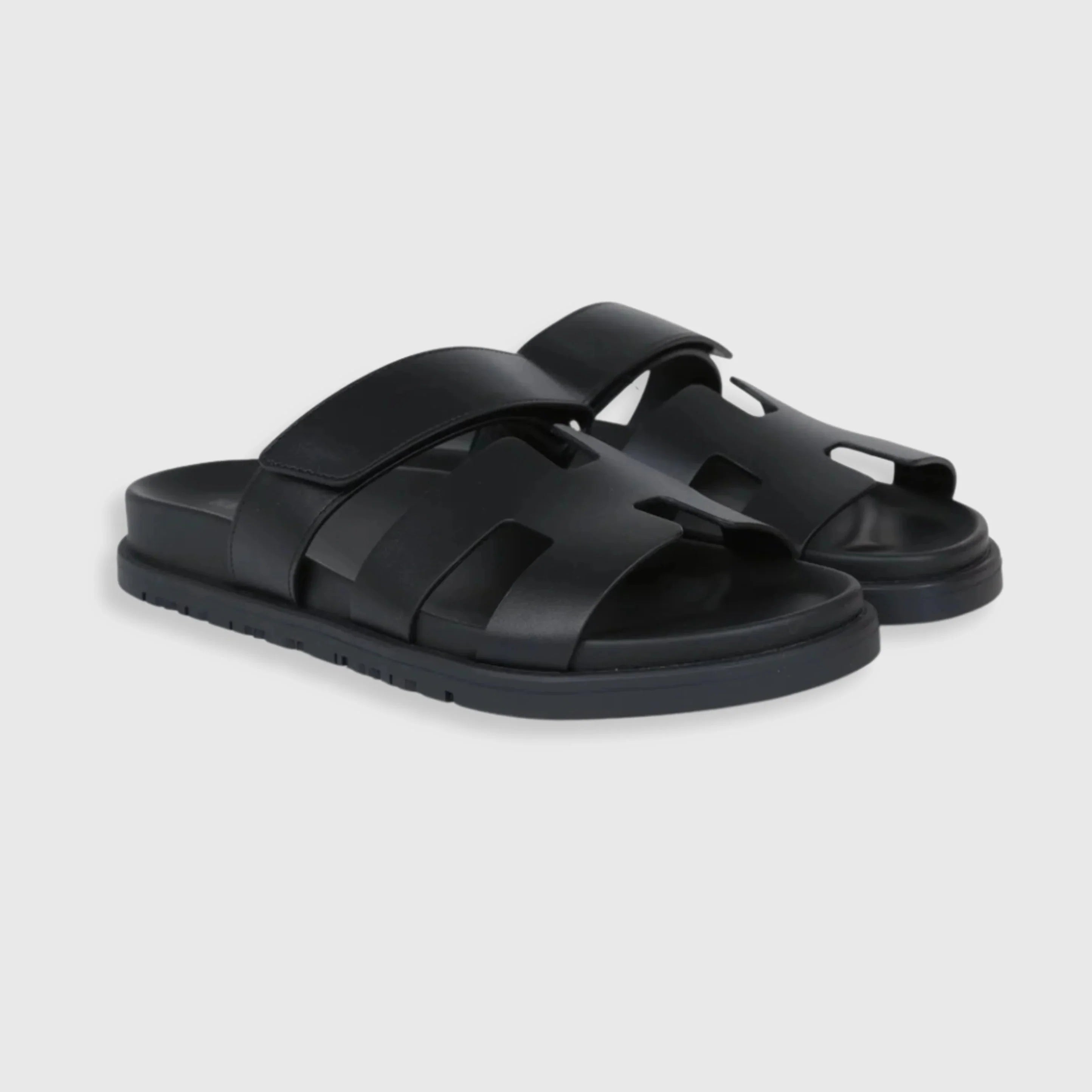 Hermes Chypre Sandals Black